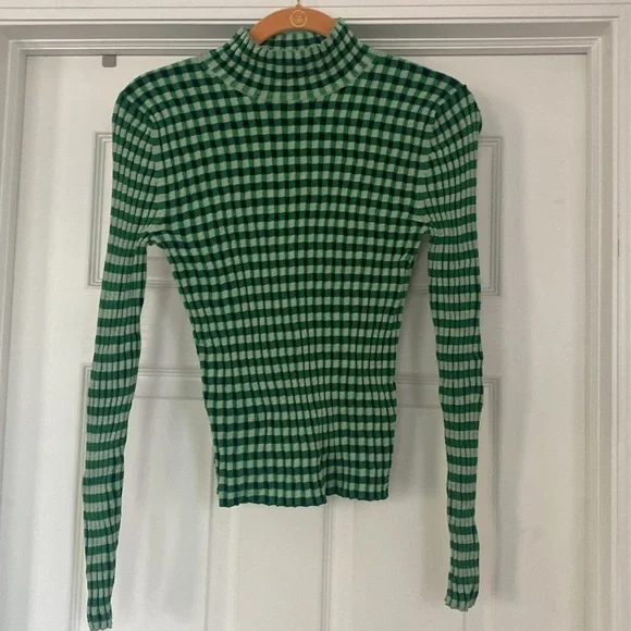 Boden Green and White Knit Turtleneck - Sweater - Picture 3 of 5